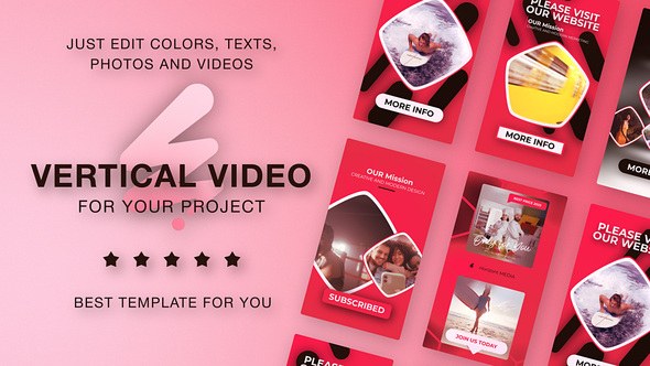 Videohive Instagram Reel Promo Slideshow Vertical Intro Video Displays template preview