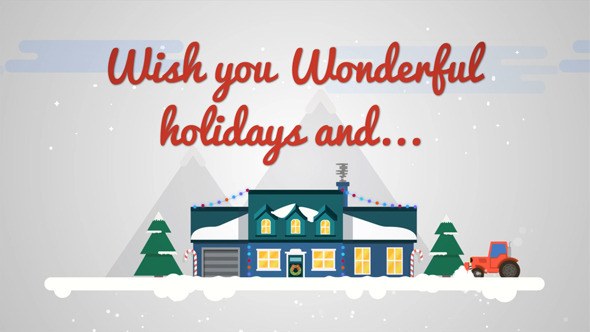 Christmas Flat 2 Video Displays template preview