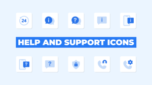 Videohive Help and Support Icon Elements template preview