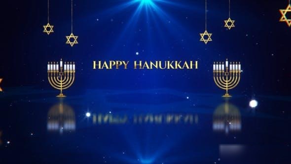 Videohive Happy Hanukkah Logo Stings template preview