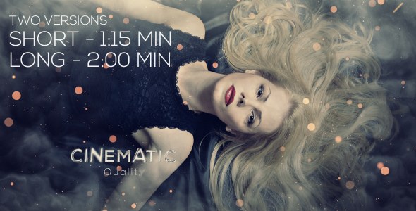 Videohive Fiery Particles Trailer Video Displays template preview
