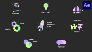 Videohive Business Icons And Titles for After Effects Titles template preview