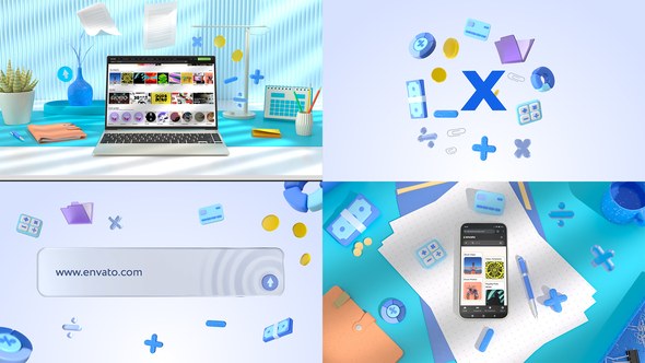 Videohive Finance 3D Logo and Website promo Product Promo template preview