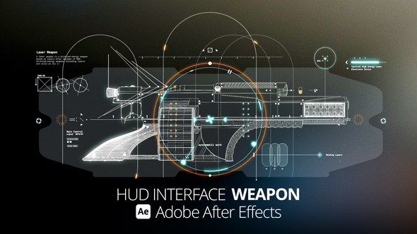 Videohive HUD Interface Weapon Ae Infographics template preview