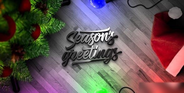 Videohive Christmas Lights Logo Reveal Logo Stings template preview