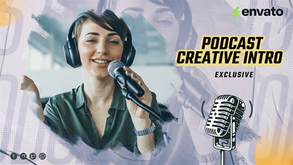 Videohive Podcast Intro 58968445 Video Displays template preview