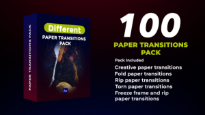 Videohive 100 Paper Transitions Pack Elements template preview
