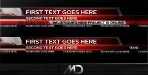 Broadcast News Lower Thirds Video Displays template preview
