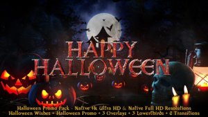 Videohive Halloween - Broadcast Pack Video Displays template preview