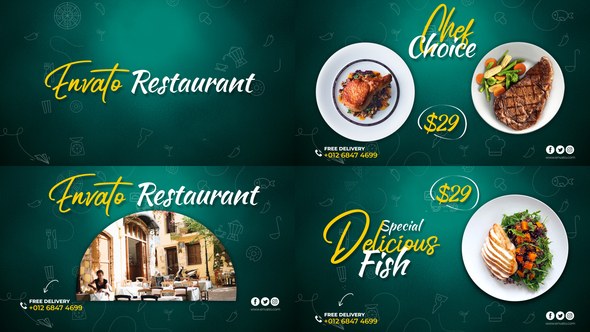 Videohive Restaurant Promo 50137385 Product Promo template preview