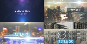 Dynamic Glitch Slideshow Video Displays template preview