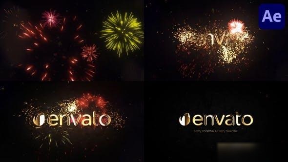 Videohive New Year Firework Logo for After Effects Logo Stings template preview