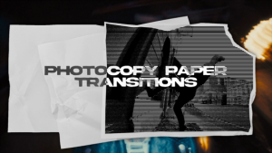 Videohive Photocopy Paper Transitions Elements template preview