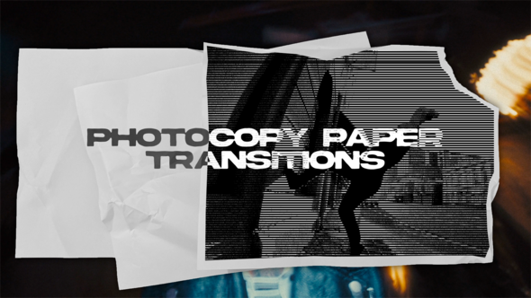 Videohive Photocopy Paper Transitions Elements template preview
