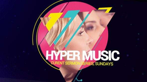 Hyper Music Festival Video Displays template preview