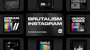 Videohive Brutalism Style Instagram Posts & Stories for After Effects Elements template preview