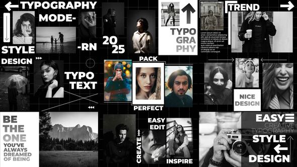 Videohive Typography Slides 1.0 | AE 59641725 Titles template preview