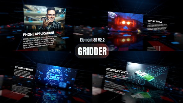 Videohive Gridder Video Displays template preview