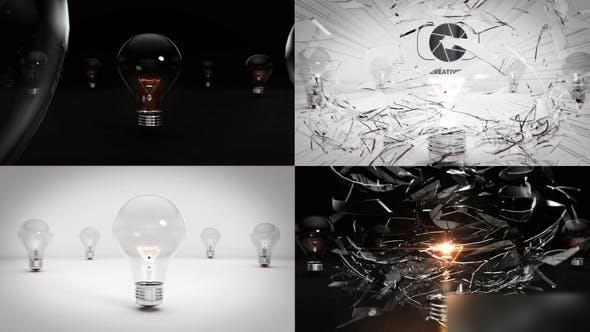 Videohive Exploding Light Bulb Logo Reveals Logo Stings template preview