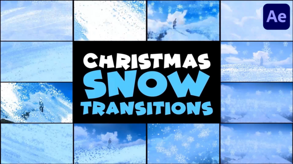 Videohive Christmas Snow Transitions | After Effects Elements template preview