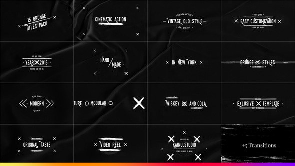 Videohive 15 Vintage Titles Pack Titles template preview