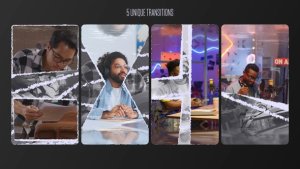 Videohive Vertical Paper Transitions Elements template preview