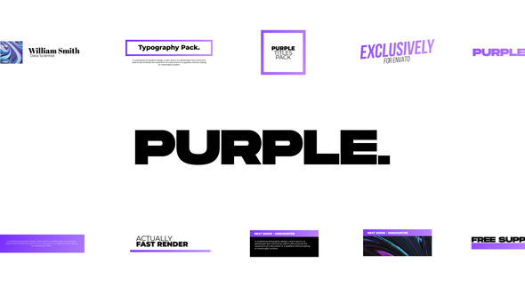 Videohive Purple. - Titles Pack Titles template preview