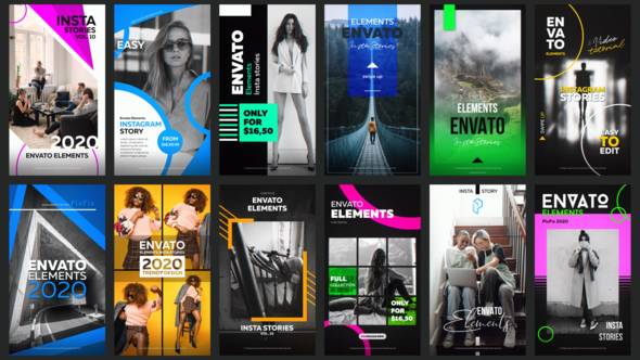 12 Instagram Stories Vol. 10 Video Displays template preview