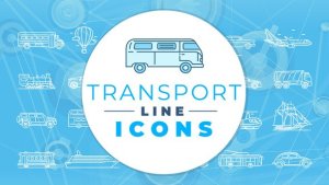 Videohive Transport Icons Elements template preview
