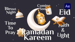 Cute 3D Ramadan Celebration Openers template preview