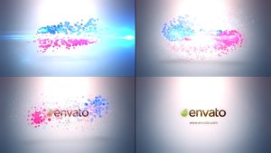 Videohive Colourful Particles Logo Logo Stings template preview