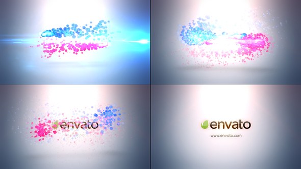 Videohive Colourful Particles Logo Logo Stings template preview