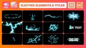 Flash FX Electric Elements And Titles | After Effects Video Displays template preview
