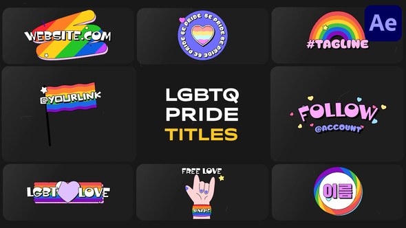 Videohive LGBTQ Pride Titles for After Effects Titles template preview