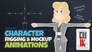 Character Rigging Mock Up Animations Video Displays template preview