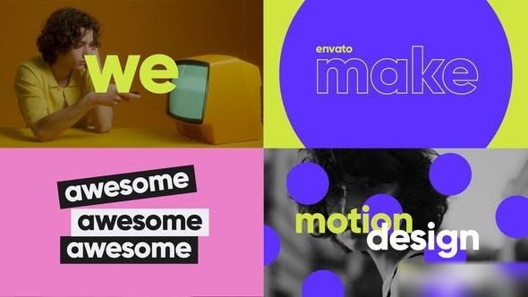 Videohive Bright Neon Promo Openers template preview