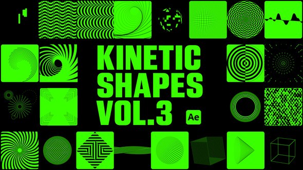 Videohive Kinetic Shapes 3 Elements template preview