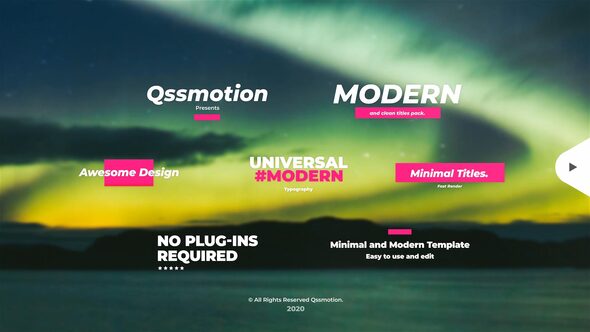 Videohive Creative and Modern Titles Titles template preview