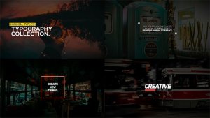 Animated Typography Pack Video Displays template preview