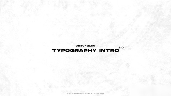 Videohive Typography Intro 2.0 Openers template preview