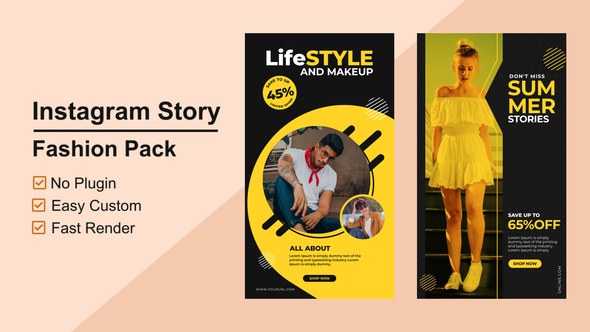 Instagram Stories V01 Video Displays template preview