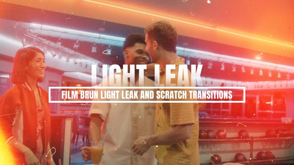 Videohive Film Burn Light Leak And Scratch Transitions Elements template preview