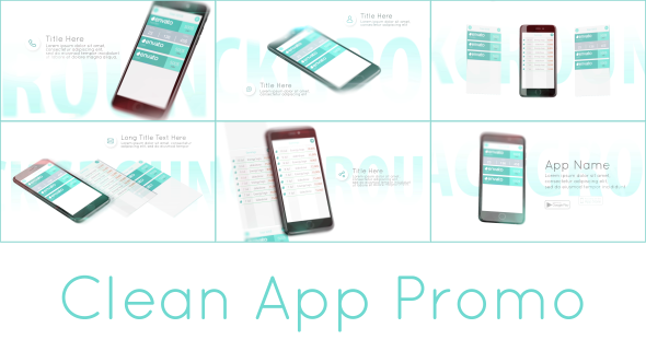 Videohive Clean App Promo Openers template preview