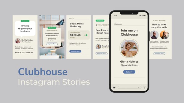 Videohive Clubhouse Instagram Stories Product Promo template preview