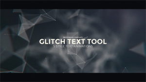 Glitch Text Tool Video Displays template preview