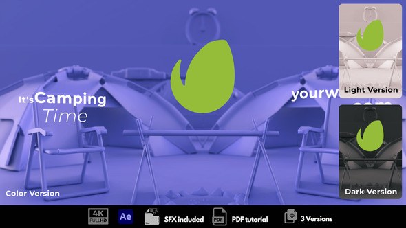 Videohive Camping Time Logo Stings template preview