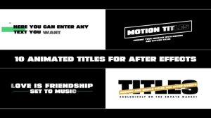 Videohive Miscellaneous Text Animations Titles template preview