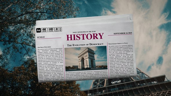 Videohive Newspaper Transitions Elements template preview
