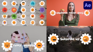 Videohive Chamomile Flower Emoji for After Effects Elements template preview
