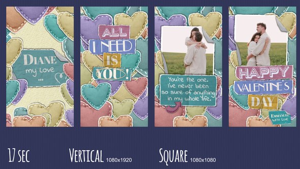 Videohive Lively Valentine Intro Video Displays template preview